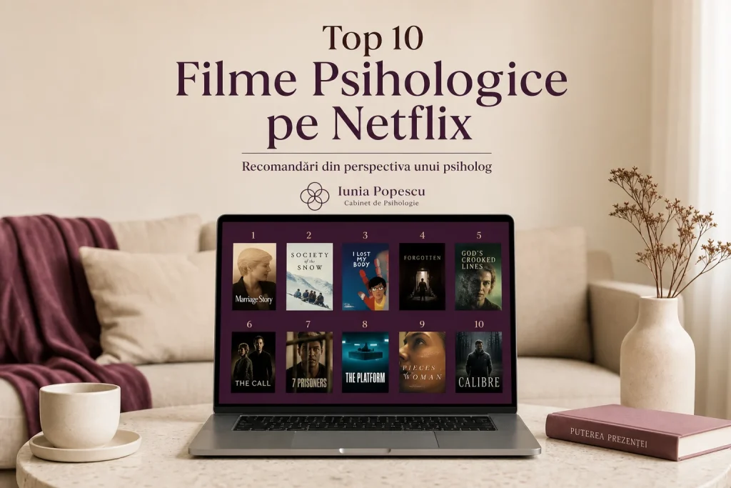 Cuplu discutând despre filme psihologice pe Netflix